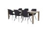 Imagine Slider Extention Table - Smoked Oak - 170+40+40cm +Gemma Dining Chair - Black