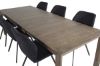 Imagine Slider Extention Table - Smoked Oak - 170+40+40cm +Gemma Dining Chair - Black