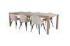 Imagine Tabel extensibil Slider - Alb Spalat - 170+40+40cm + Scaun de Dining Velvet - Bej