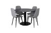 Imagine Masa de dining rotunda Estelle ø106 H75 - Negru / Negru+Scaun de dining Polar Diamond