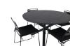 Imagine Masa de dining Alma - Alu Negru - ø120cm + Scaun de dining Lina - Negru_4