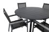 Imagine Masa de dining Alma - Alu negru - ø120cm + Scaun Parma - Negru/Gri _4