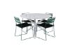 Imagine Masa de dining Alma - Aluminiu alb - ø120cm+Scaun de dining Lina - Verde_4