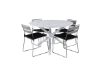 Imagine Masa de dining Alma - Alu alb - ø120cm+Scaun de dining Lina - Gri_4