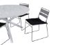 Imagine Masa de dining Alma - Alu alb - ø120cm+Scaun de dining Lina - Gri_4