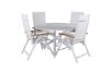 Imagine Masa de dining Alma - Alu alb - ø120cm + Scaun Panama Light 5-pozitii Alb / alb_4