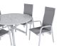 Imagine Masa de dining Alma - Aluminiu Alb - ø120cm+ Scaun reclinabil Copacabana - Alb/Gri_4