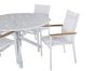 Imagine Masa de dining Alma - Aluminiu Alb - ø120cm+Scaun Texas - Alb/Teak_4