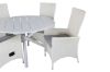 Imagine Masa de dining Alma - Alu alb - ø120cm + Scaun Padova (înclinabil) - Alb/Gri_4