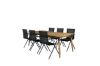 Imagine Masa de dining Julian - Acacia - 210*100cm+Scaun de dining Alina - Alu Negru / Textilen Negru_6