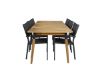 Imagine Masa de dining Julian - Acacia - 210*100cm+Scaun empilabil Copacabana - Negru/Negru_6