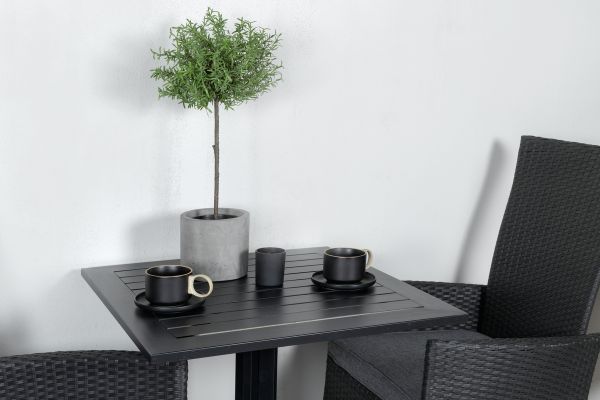 Imagine Masa de cafea Way 70*70 + scaun Padova (recliner) - Negru/Gri_2