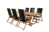 Imagine Plankton - Dining Table acacia - 220*100+Little John foldable Chair - Rope / Acacia_6