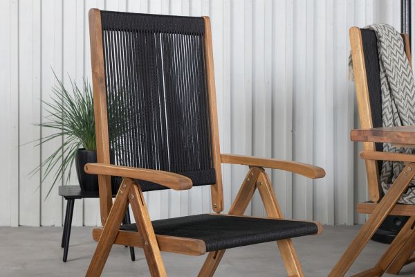 Imagine Plankton - Dining Table acacia - 220*100+Little John foldable Chair - Rope / Acacia_6