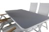 Imagine Virya Dining Table - White Alu / Grey Glass - small table+Panama Light 5-pos Chair White / white_4