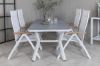 Imagine Virya Dining Table - White Alu / Grey Glass - small table+Panama Light 5-pos Chair White / white_4