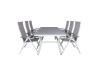 Imagine Virya Dining Table - White Alu / Grey Glass - big table+Albany Light 5-pos white alu / Grey Textilene_6