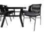 Imagine Virya Dining Table - Black Alu / Grey Glass - big table+Julian Dining Chair - Black Steel / Black Rope (stackable)_6