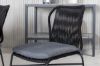 Imagine Virya Dining Table - Black Alu / Grey Glass - big table+Julian Dining Chair - Black Steel / Black Rope (stackable)_6