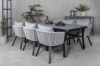 Imagine Virya Dining Table - Black Alu / Grey Glass - big table+Virya Dining Chair - BLACK Alu / Grey cushion _6