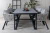 Imagine Virya Dining Table - Black Alu / Grey Glass - big table+Virya Dining Chair - BLACK Alu / Grey cushion _6