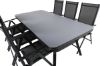 Imagine Virya Dining Table - Black Alu / Grey Glass - big table+Break 5:pos Chair - Black/Black_6