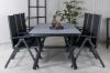 Imagine Virya Dining Table - Black Alu / Grey Glass - big table+Break 5:pos Chair - Black/Black_6