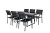 Imagine Dallas Dining Table+Santorini Arm Chair (Stackable) - Black alu / Black Textilene_6