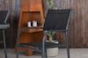 Imagine Dallas Dining Table+Santorini Arm Chair (Stackable) - Black alu / Black Textilene_6