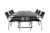 Imagine Masa de dining Dallas +Scaun Lindos - Aluminiu negru / Sfoara neagra _6