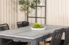 Imagine Masa de dining Albany - 152/210 - Negru/Gri+ Scaun empilabil Lindos - Aluminiu Negru/ Sfoara Neagra_4