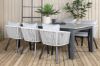 Imagine Masa Albany - 224/324 - Negru/Gri+ Scaun de dining Virya - Aluminiu NEGru / Cușetă Gri _6