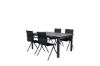 Imagine Tabel nivele 160/240 - Negru/Gri+ Scaun de dining Alina - Aluminiu negru / Textilene negru_4