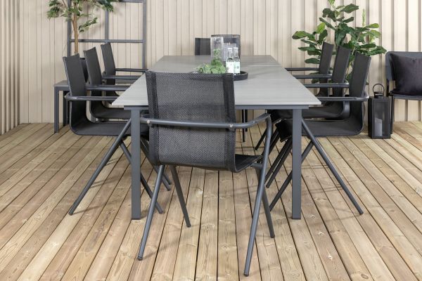 Imagine Tabelul Levels 229/310 - Scaun de dining Black/Grey+Alina - Negru Alu/Negru Textilenă_8