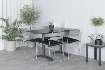 Imagine Denver 70*120 Black/Black+Lina Dining Chair - Grey_4