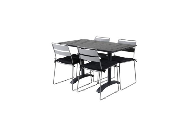 Imagine Denver 70*120 Black/Black+Lina Dining Chair - Grey_4