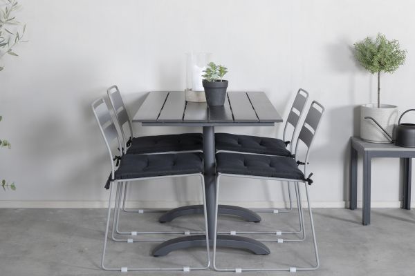 Imagine Denver 70*120 Black/Black+Lina Dining Chair - Grey_4