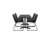 Imagine Masa de dining Denver 70*120 Black/Black+Lindos Scaun Stacking - Alu Negru / Rope Negru_4