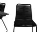 Imagine Masa de dining Denver 70*120 Black/Black+Lindos Scaun Stacking - Alu Negru / Rope Negru_4