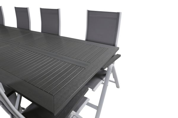 Imagine Albany Table - 224/324 - White/Grey+Albany Light 5-pos white alu / Grey Textilene_8