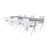 Imagine Tabelul Nivele 229/310 - White/Grey+Alina Scaun de Dining - Aluminiu alb / Textilene alb_8