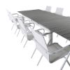 Imagine Tabelul Nivele 229/310 - White/Grey+Alina Scaun de Dining - Aluminiu alb / Textilene alb_8