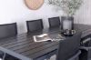 Imagine Break Table 205*90 - Black/Black+Alina Dining Chair - Black Alu / Black Textilene_6