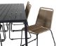 Imagine Break Table 205*90 - Black/Black+Lindos Stacking Chair - Black Alu / Latte Rope_6