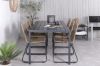 Imagine Break Table 205*90 - Black/Black+Lindos Stacking Chair - Black Alu / Latte Rope_6