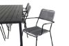 Imagine Break - Table 205*90 - Black alu/black aintwood +Lindos Armchair - Black Alu / Grey Rope _6