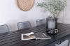 Imagine Break - Table 205*90 - Black alu/black aintwood +Lindos Armchair - Black Alu / Grey Rope _6