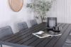 Imagine Break - Table 205*90 - Black alu/black aintwood +Lindos Armchair - Black Alu / Grey Rope _6