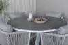 Imagine Parma Table ø 140 - White/Grey+Virya Dining Chair - White Alu / Grey cushion _4