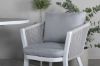 Imagine Parma Table ø 140 - White/Grey+Virya Dining Chair - White Alu / Grey cushion _4